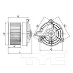 TYC 700311 HVAC Blower Motor - Front - view 8
