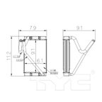 TYC 96119 HVAC Heater Core - view 3