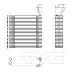 TYC 97076 A/C Evaporator Core - Front - view 4