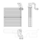 TYC 97164 A/C Evaporator Core - Front - view 2