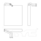 TYC 97166 A/C Evaporator Core - Front - view 2