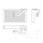 TYC 97194 A/C Evaporator Core - Rear - view 4