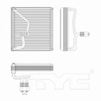 TYC 97227 A/C Evaporator Core - view 2
