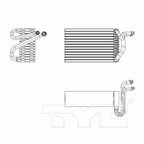 TYC 97228 A/C Evaporator Core - Rear - view 2