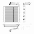 TYC 97242 A/C Evaporator Core - Front - view 4