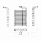 TYC 97253 A/C Evaporator Core - Front - view 4