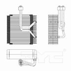 TYC 97257 A/C Evaporator Core - Front - view 4