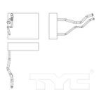TYC 97266 A/C Evaporator Core - Rear - view 4