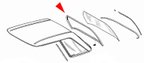 URO 1136700039 Convertible Top Seal - Rear - view 5