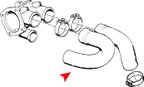 URO 11531266459 Engine Coolant Hose - Thermostat To Water Pump or Upper - Thermostat To Water Pump - view 2