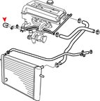 URO 9178849 Engine Coolant Bypass Hose - view 2