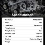 WAI 11668N Alternator - view 7