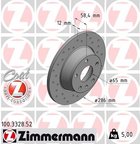 Zimmermann 100.3328.52 Disc Brake Rotor - Rear - view 1