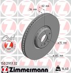 Zimmermann 150.2917.32 Disc Brake Rotor - Front Left - view 1