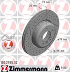Zimmermann 150.2935.32 Disc Brake Rotor - Front - view 2