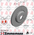 Zimmermann 150.2964.32 Disc Brake Rotor - Rear, Rear Left or Rear Right - view 2