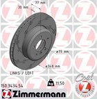 Zimmermann 150.3434.54 Disc Brake Rotor - Front or Front Left - view 2