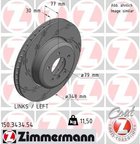 Zimmermann 150.3434.54 Disc Brake Rotor - Front or Front Left - view 1
