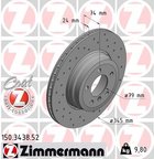 Zimmermann 150.3438.52 Disc Brake Rotor - Rear - view 2