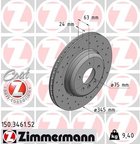Zimmermann 150.3461.52 Disc Brake Rotor - Rear - view 2