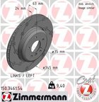 Zimmermann 150.3461.54 Disc Brake Rotor - Rear or Rear Left - view 1