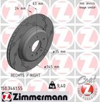 Zimmermann 150.3461.55 Disc Brake Rotor - Rear or Rear Right - view 1