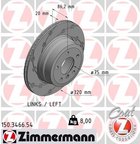 Zimmermann 150.3466.54 Disc Brake Rotor - Rear or Rear Left - view 2