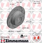 Zimmermann 150.3466.55 Disc Brake Rotor - Rear or Rear Right - view 1