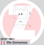 Zimmermann 23157.160.1 Disc Brake Pad Set - Rear - view 2