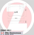 Zimmermann 23945.165.1 Disc Brake Pad Set - Front - view 3