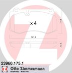 Zimmermann 23960.175.1 Disc Brake Pad Set - Front - view 3
