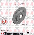 Zimmermann 250.1354.52 Disc Brake Rotor - Rear - view 2