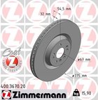 Zimmermann 400.3670.20 Disc Brake Rotor - Front - view 3