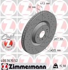 Zimmermann 400.3670.52 Disc Brake Rotor - Front - view 1