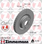 Zimmermann 400.3671.20 Disc Brake Rotor - Front - view 2
