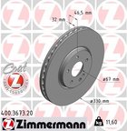 Zimmermann 400.3673.20 Disc Brake Rotor - Front - view 3