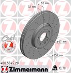 Zimmermann 400.5549.20 Disc Brake Rotor - Front, Front Left or Front Right - view 2