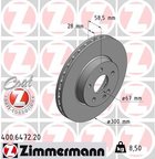Zimmermann 400.6472.20 Disc Brake Rotor - Front - view 3