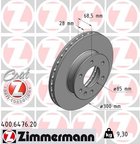Zimmermann 400.6476.20 Disc Brake Rotor - Front, Front Left or Front Right - view 3