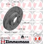 Zimmermann 600.3225.55 Disc Brake Rotor - Front Right - view 2