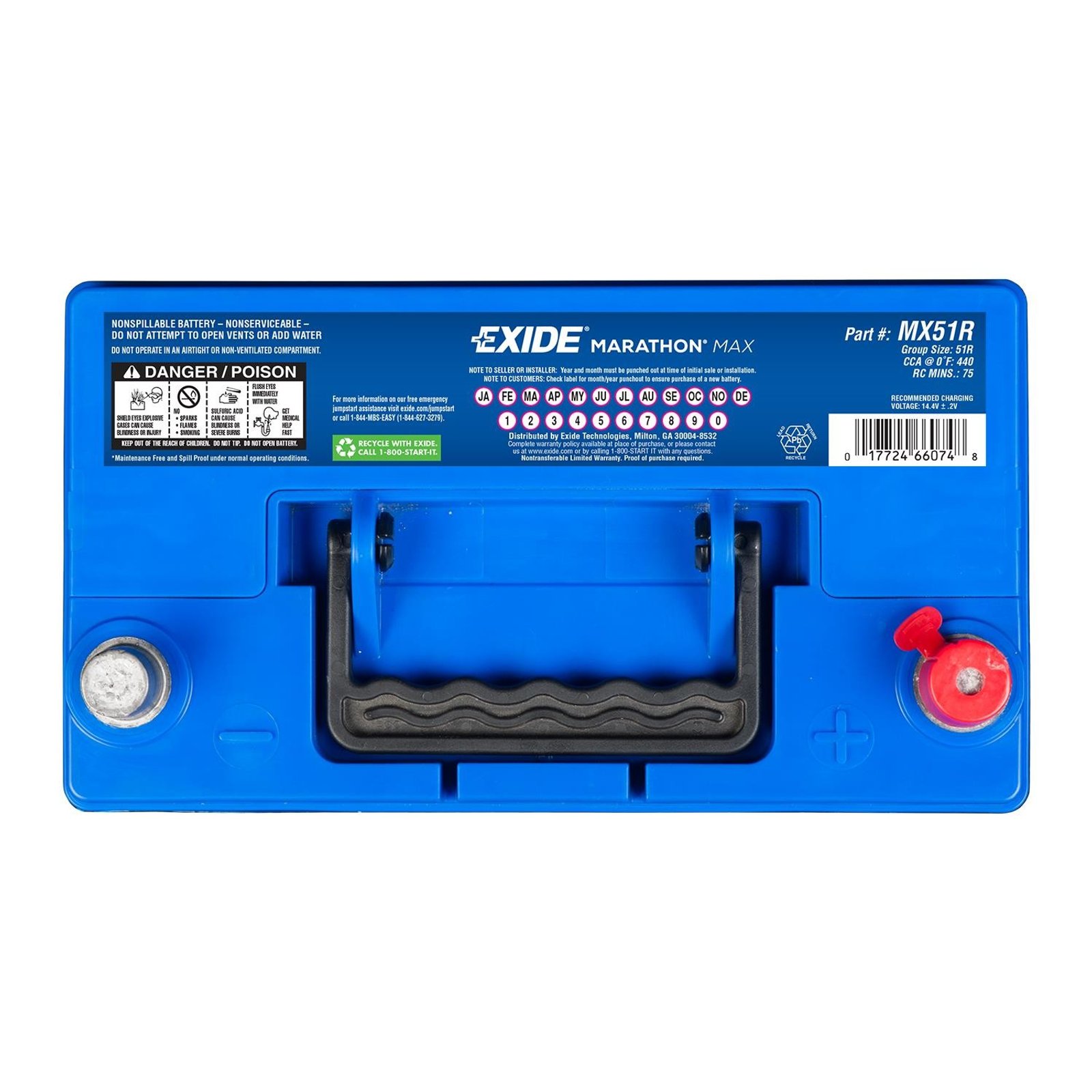 Exide MX51R Vehicle Battery - PartCatalog