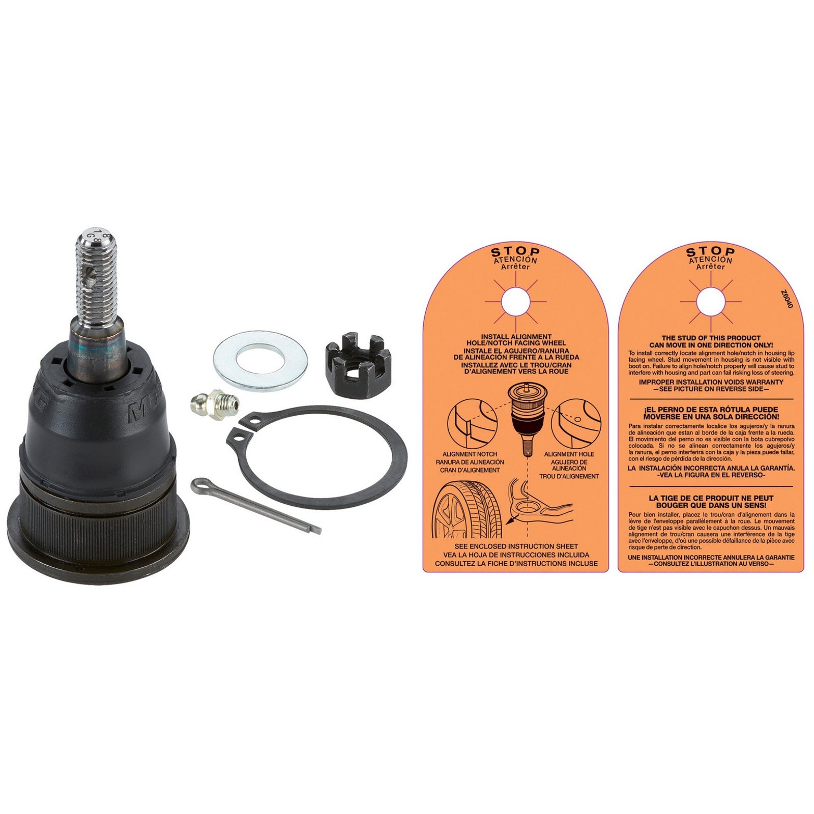 Moog K6696 Suspension Ball Joint - Front Upper - PartCatalog