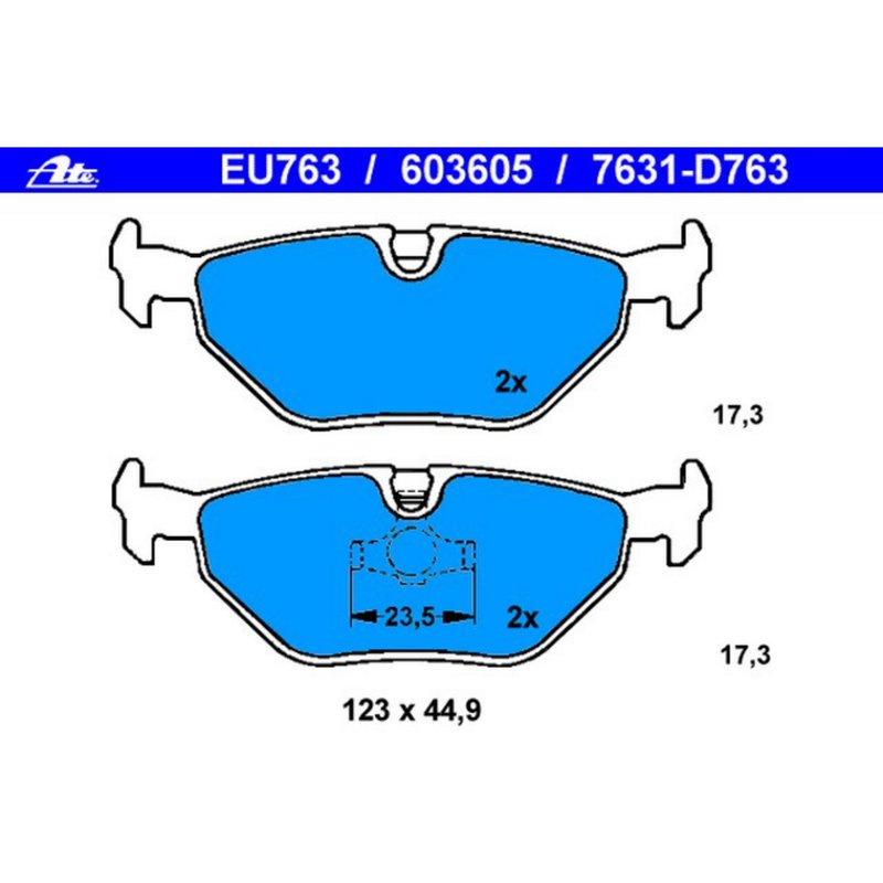 ATE 603605 Disc Brake Pad Set - Rear