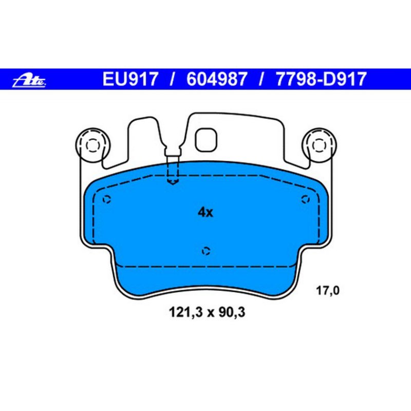 ATE 604987 Disc Brake Pad Set - Front or Rear