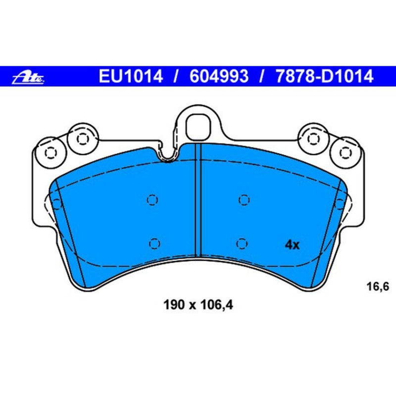 ATE 604993 Disc Brake Pad Set - Front