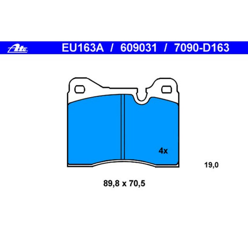 ATE 609031 Disc Brake Pad Set - Front