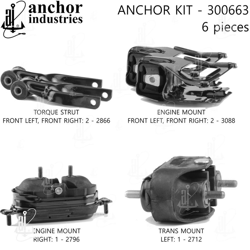Anchor 300663 Engine Mount Kit