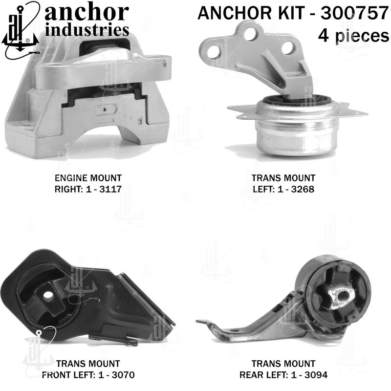 Anchor 300757 Engine Mount Kit