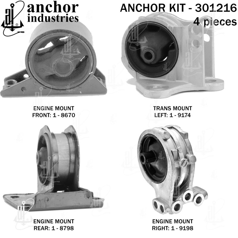 Anchor 301216 Engine Mount Kit