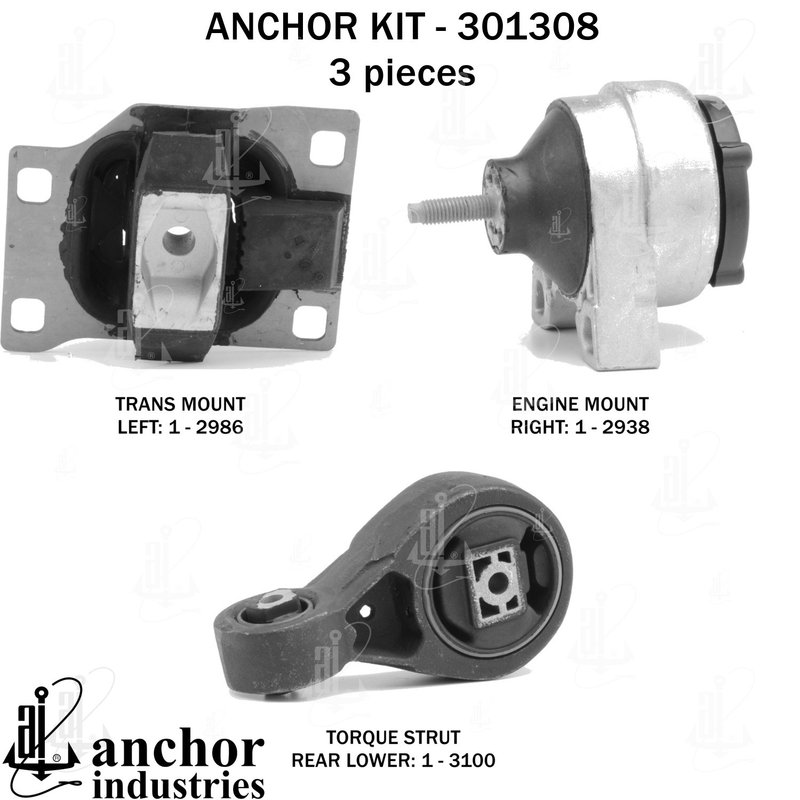 Anchor 301308 Engine Mount Kit